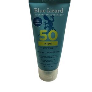 Blue Lizard Sensitive Mineral Sunscreen Kids SPF 50 3oz Water Resistant 2027